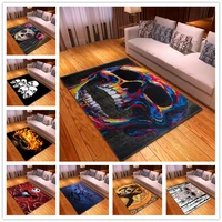 nordic halloween party decor carpet flannel 3d colour skull home area rugs kidsbaby crawl game matscarpets for living room rug