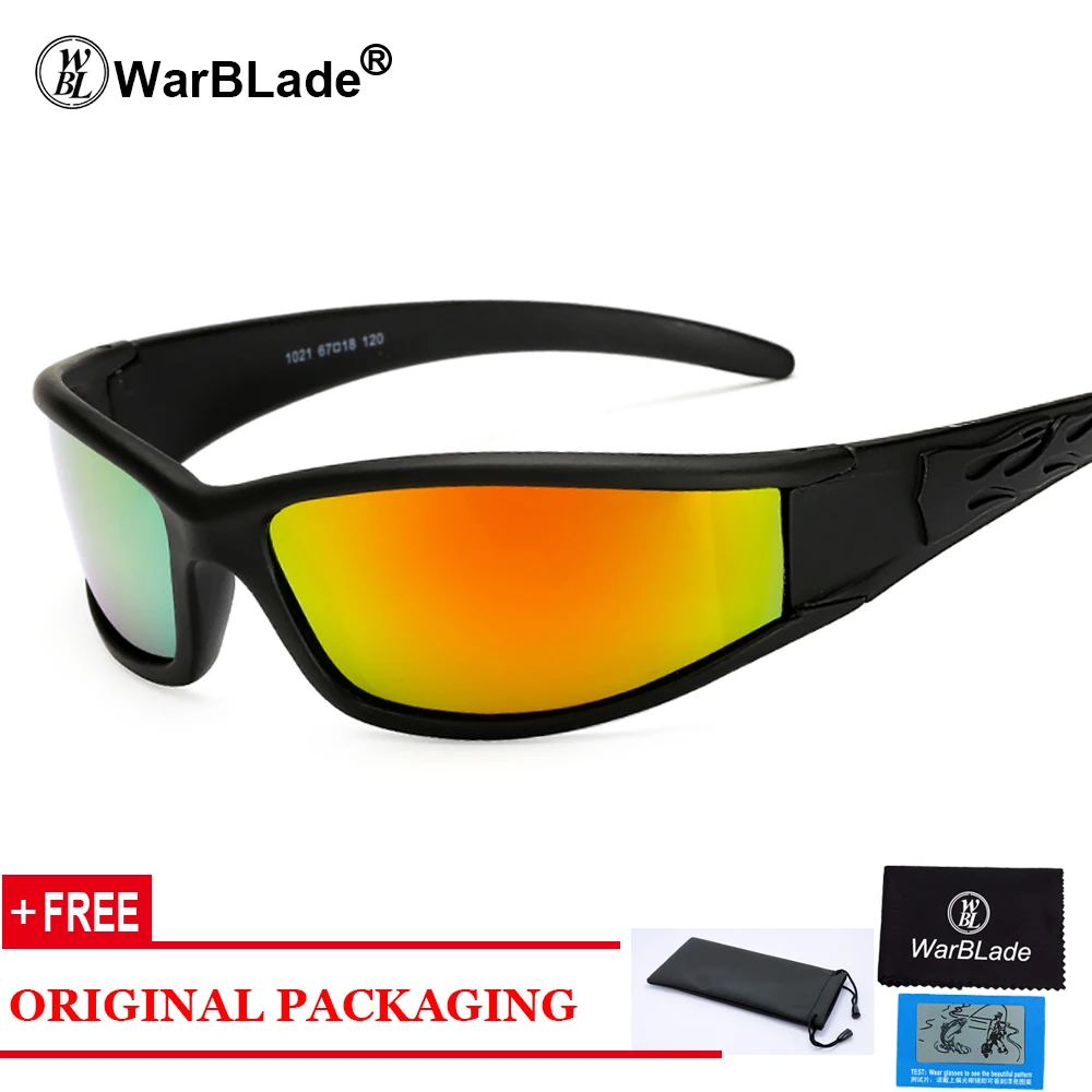 red lens WarBLade поляризационные солнцезащитные очки, очки для вождения автомобиля, очки с УФ-защитой, HD желтые линзы, солнцезащитные очки ночного видения для мужчин и женщин - Цвет линз: red lens