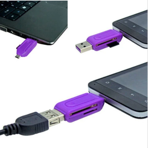 2 в 1 USB OTG кардридер универсальный для Micro | Компьютеры и офис