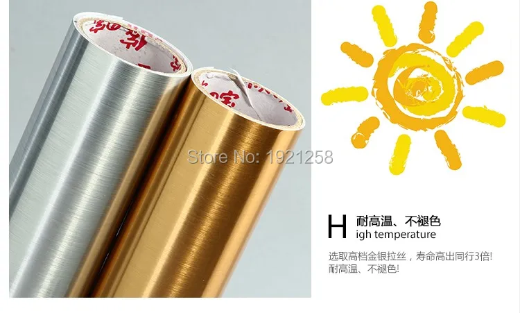 Самоклеящаяся пленка для кухонного шкафа золотистая/серебристая|wallpaper kitchen