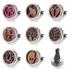 Деревянный автомобильный освежитель воздуха древо жизни, 30 мм, Ароматический диффузор для эфирных масел, медальон, 1 масляные прокладки в подарок