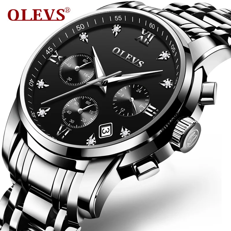 

OLEVS Watches For Men Top Brand Luxury Quartz Watch Luminous Watch Fashion Business Waterproof Stainless Steel Wrist Watch