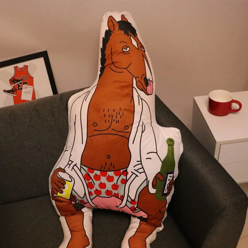 Креативный мультфильм Bojack Horseman подушка мягкая короткая плюшевая офисная