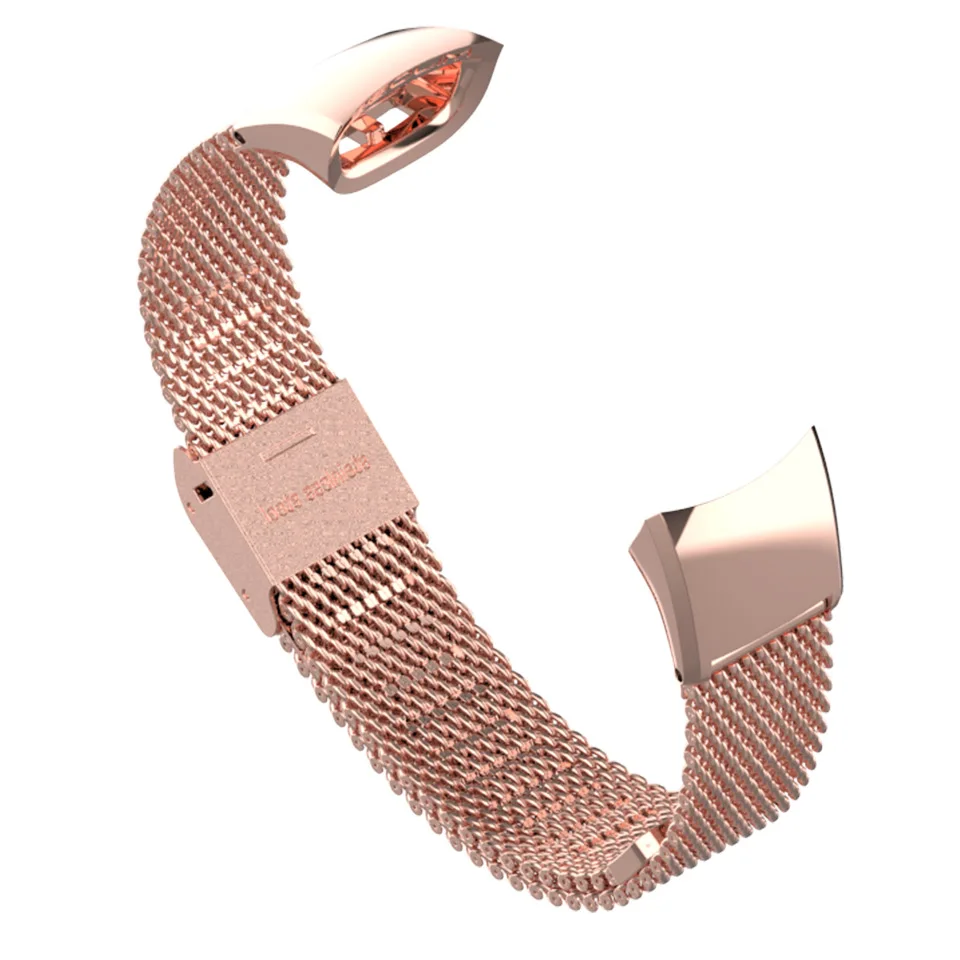 Mijobs Honor Band 4 ремешок из нержавеющей стали Миланский металлический ремешок для huawei Honor Band4 Ремешок Браслет Смарт-браслет аксессуары - Цвет: rose gold