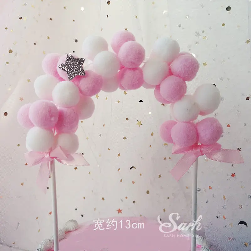 Pink gate Птица Сердце шар слон топперы для тортов, украшение день Святого Валентина день детей вечерние украшения для выпечки прекрасные подарки - Цвет: Pink gate
