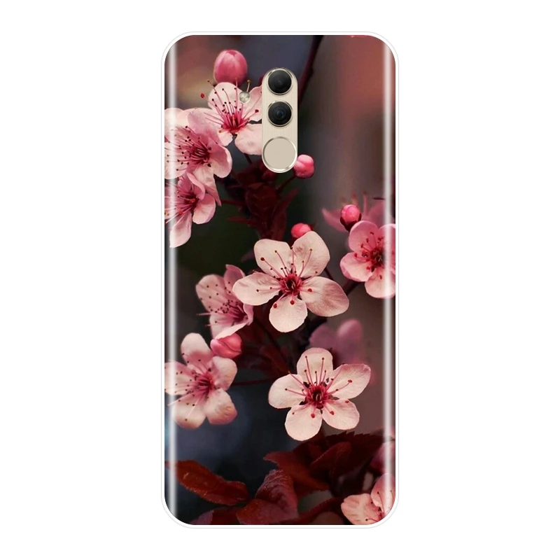 Розовый чехол для телефона с цветком вишни девочек Huawei Mate 20 10 9 Pro силиконовый