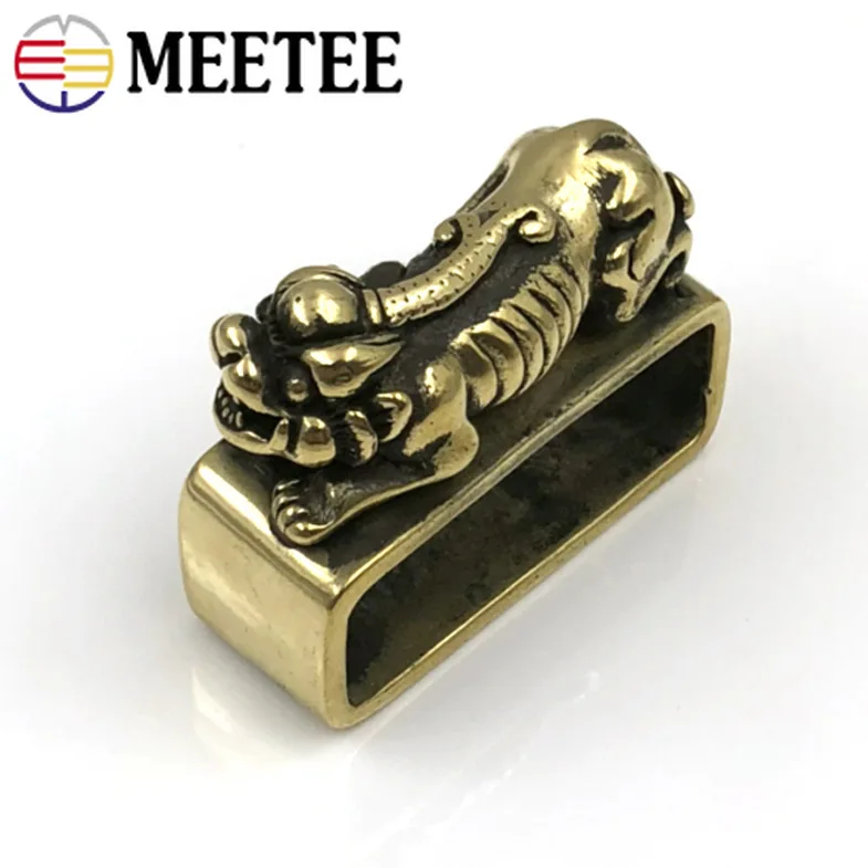 Meetee Твердые латунные пряжки на ремень металлический кольца-хомуты для ремня