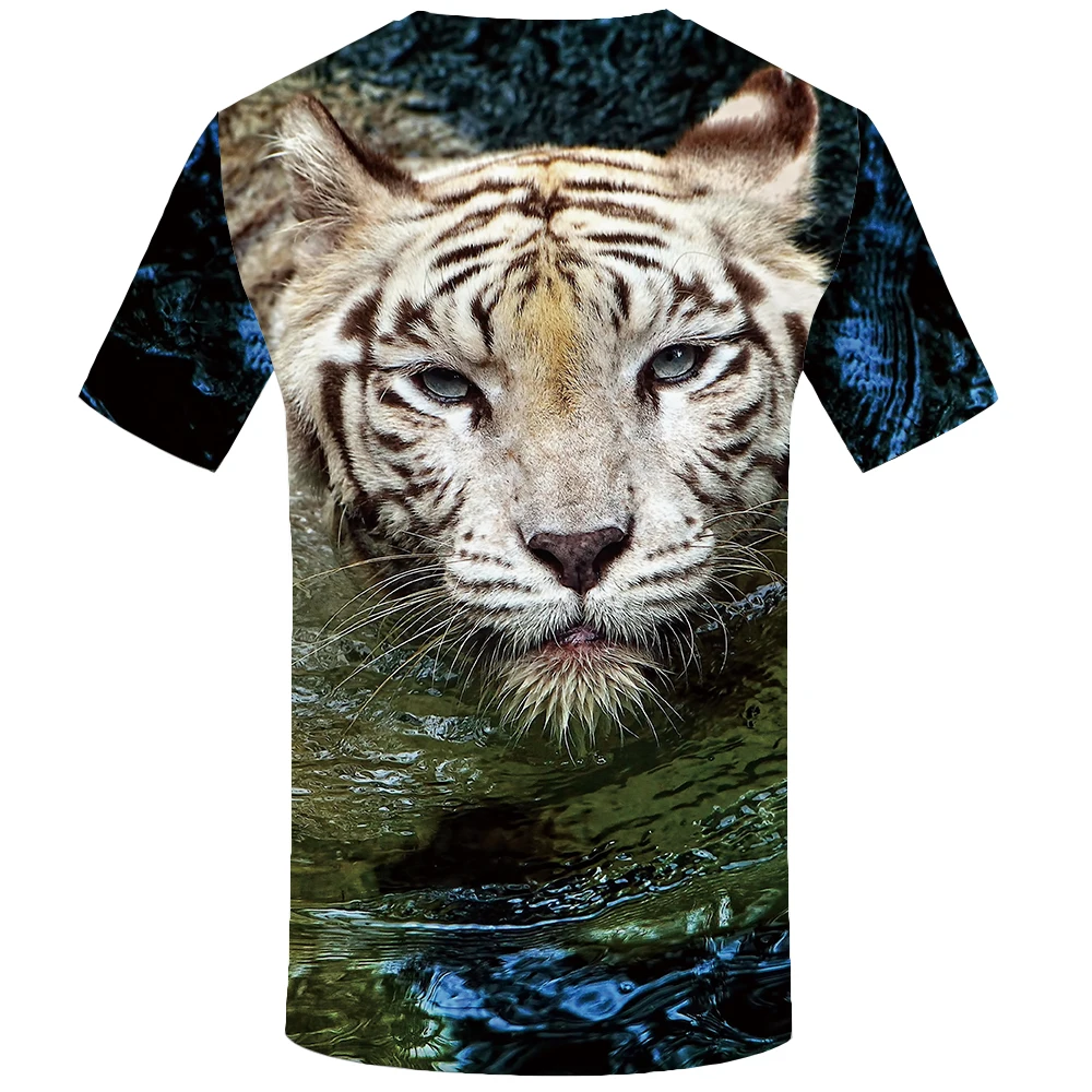KYKU Tiger Футболка мужская 3d футболка Забавные футболки черная футболка в стиле панк-рок одежда Аниме король готика мужская одежда s