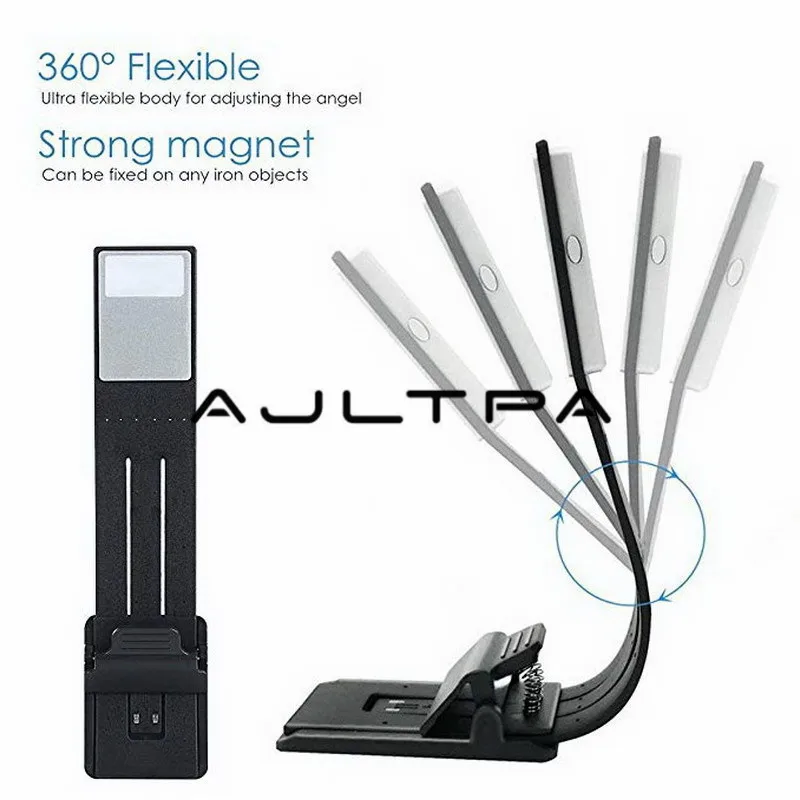 구매 킨들/전자 책 리더 Ipad용 분리형 유연한 클립 USB 충전식 독서 램프와 휴대용 LED 독서 책 빛