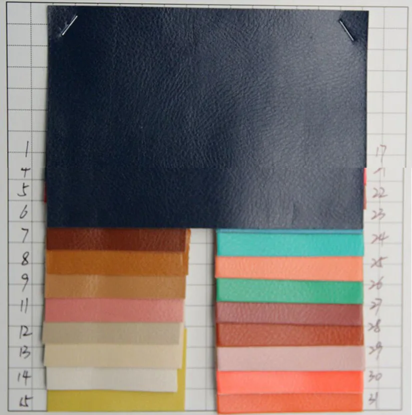 Высококачественная кожа из воловьей кожи одноцветная ПВХ ткань для сумок