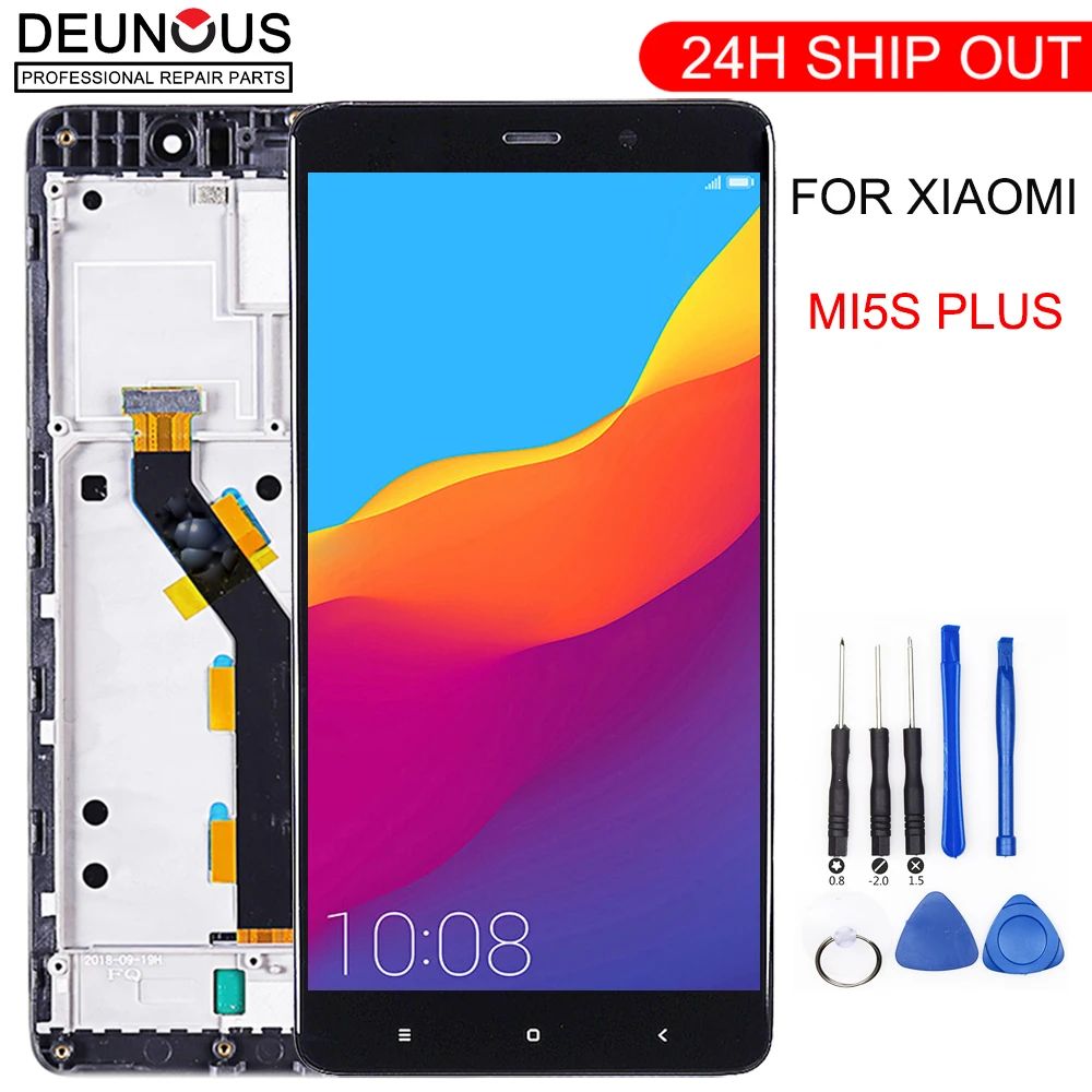 Новый ЖК-дисплей для xiaomi MI5S plus 5 7 дюймов сенсорный экран дигитайзер в сборе кнопка
