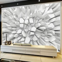 custom any size mural wallpaper modern creative white stone abstract art wall paper living room tv sofa background wall painting