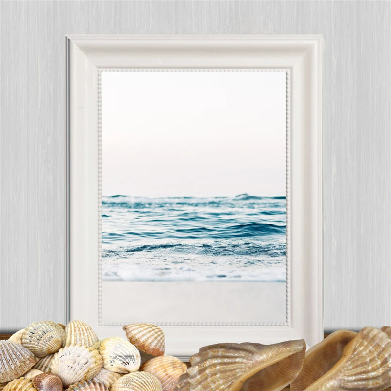 Пляжный декор для фотосъемки, Картина на холсте, морская картина, морские волны, печать на холсте, пляжный декор для стен