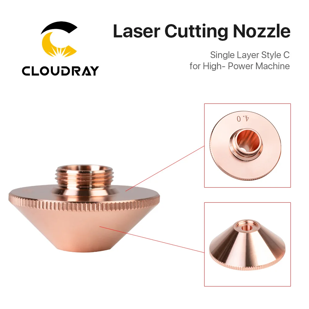 Насадки для лазерной резки Cloudray Penta однослойный тип C мощной машины D28 M11 h15 мм