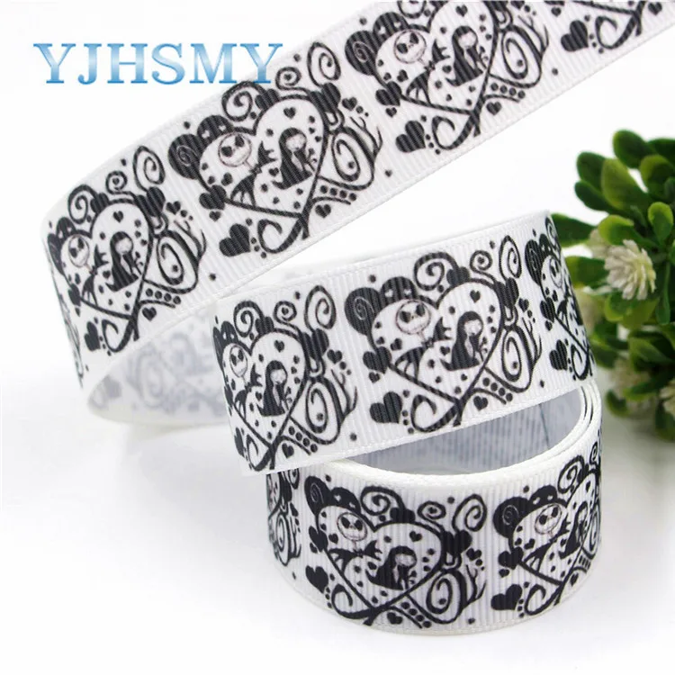 G-18927-1256 YJHSMY G-18927-1254, 25 мм 5 ярдов ленты с изображением Хэллоуина Термотрансферная печатная корсажная лента, праздничное украшение DIY материалы - Цвет: G-18927-1256