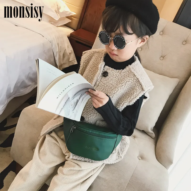 Monsisy/Новинка г.; детская поясная сумка для девочек и мальчиков; модная нагрудная сумка из искусственной кожи; Детский кошелек; повседневная детская поясная сумка; поясная сумка