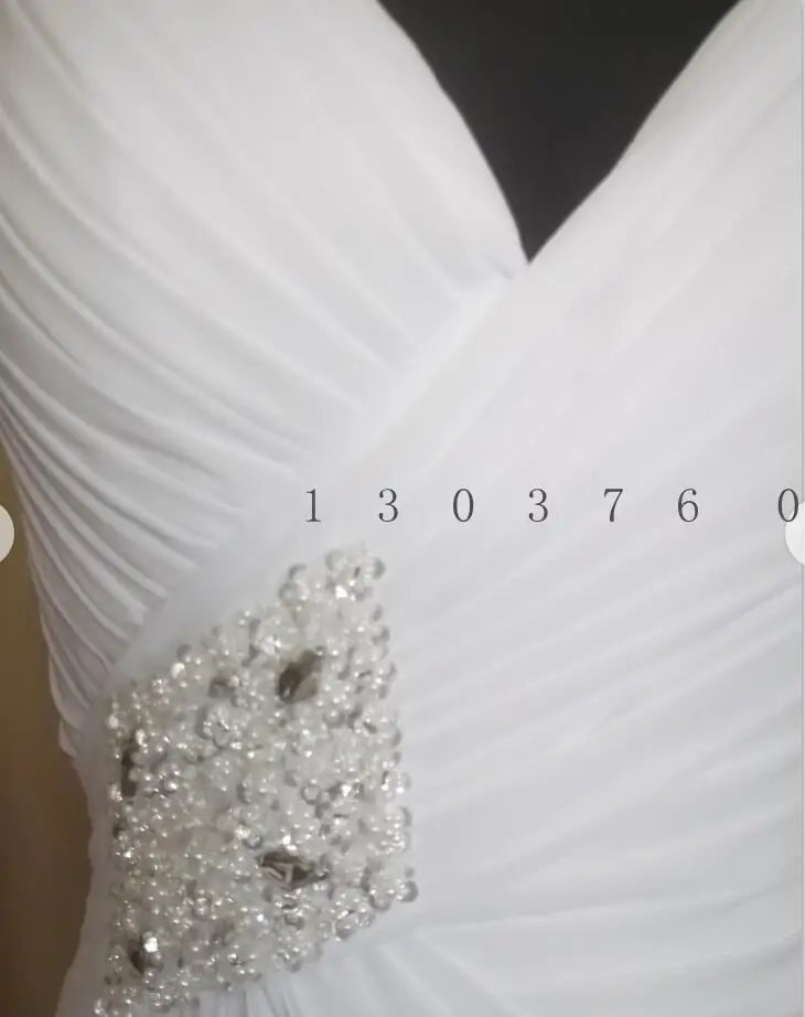 Vestidos De Novia 2021 шифоновое платье без рукавов с v-образным вырезом длинным шлейфом