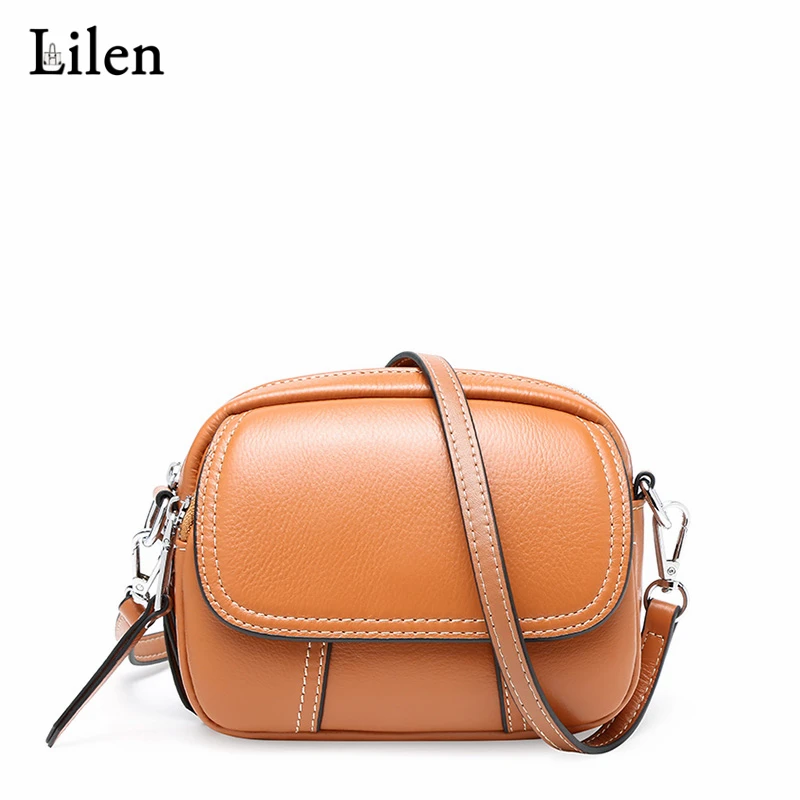 LILEN Summer Women Small Round Bag Soft PU Clutches Bags Shoulder Ladies Crossbody Bag