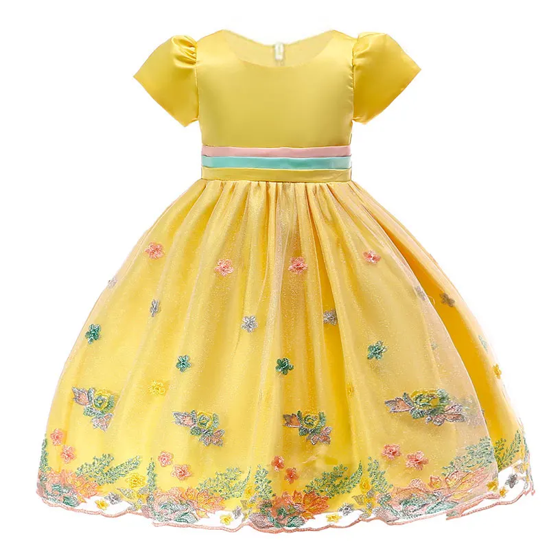 BOTEZAI baby girl embroidered princess dress for wedding party flower child young Christmas | Детская одежда и обувь