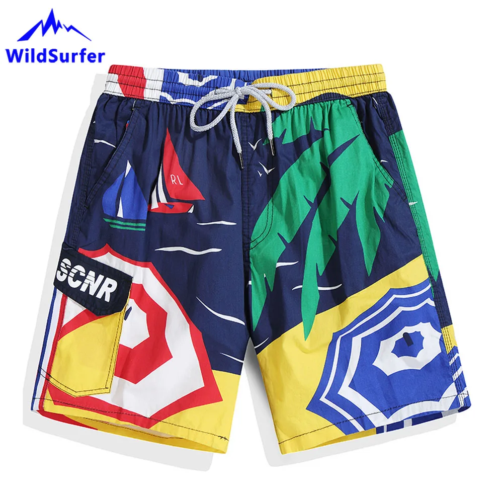 WildSurfer мужские пляжные шорты для плавания брюки быстросохнущие шорты плюс размер костюм для серфинга анти-брюки хлопок доска короткие SP74