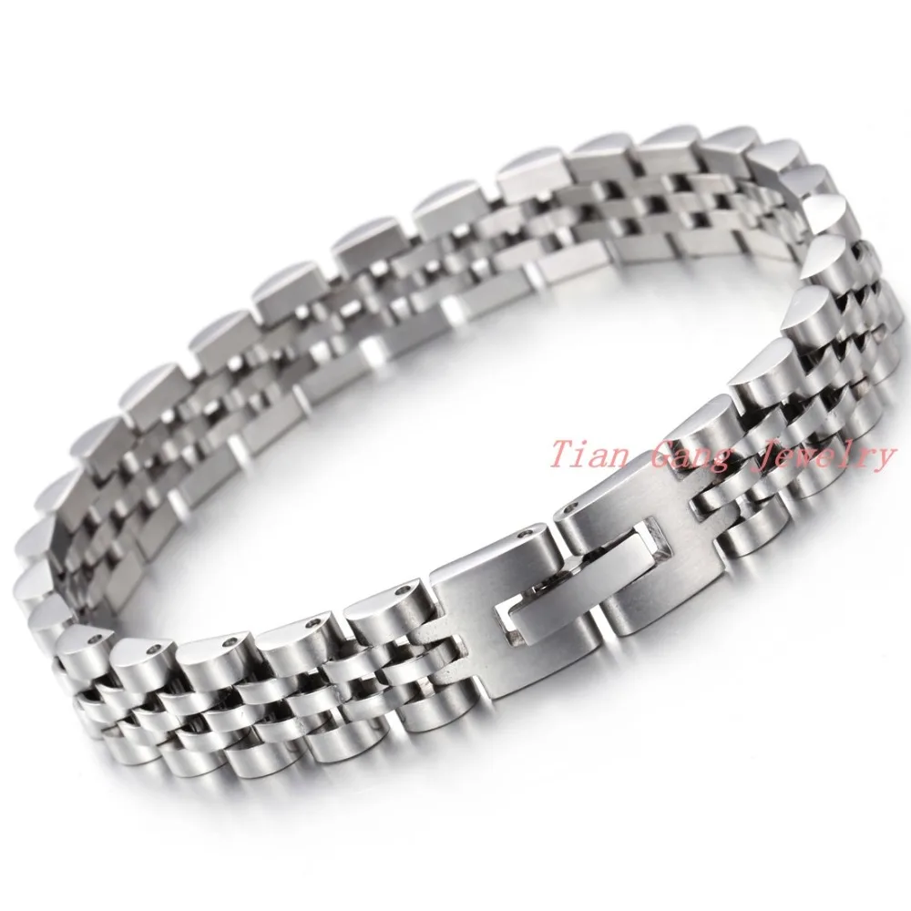 

New Fashion Trendy Brand Jewelry 316L Stainless Steel Bracelets Bangles Never Fade Silver Color Bracelets For Women or Men