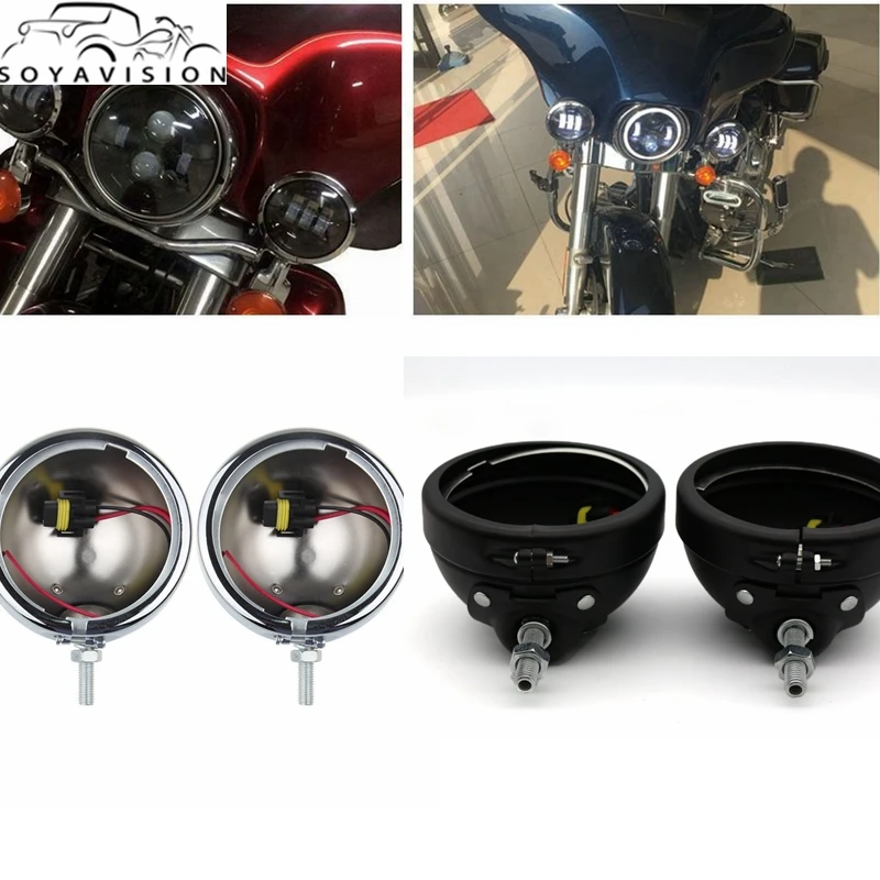 Хромированный 4 5 &quotсветодиодный противотуманный светильник внешняя крышка