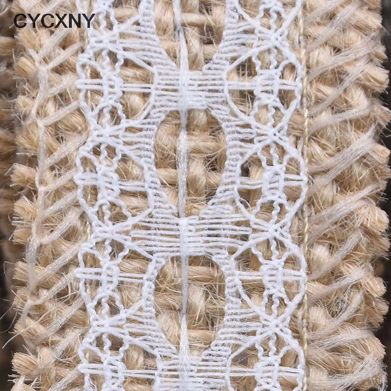 2 м/лот 25 мм Натуральная джутовая Мешковина В рулонах лента из мешковины с