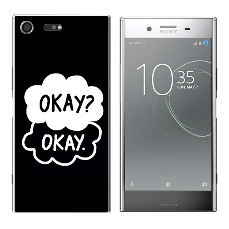 Новый чехол для Sony Xperia XZ Premium из мягкого ТПУ черного цвета с принтом букв G8141 G8142