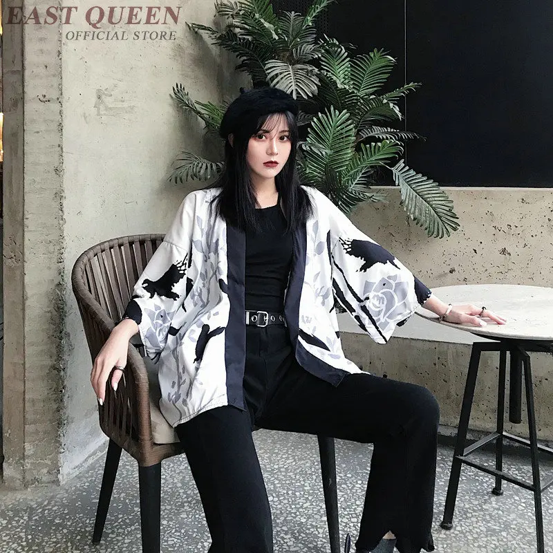 Кардиган Yukata Kimonos длинная рубашка туника для женщин лето 2019 Традиционная