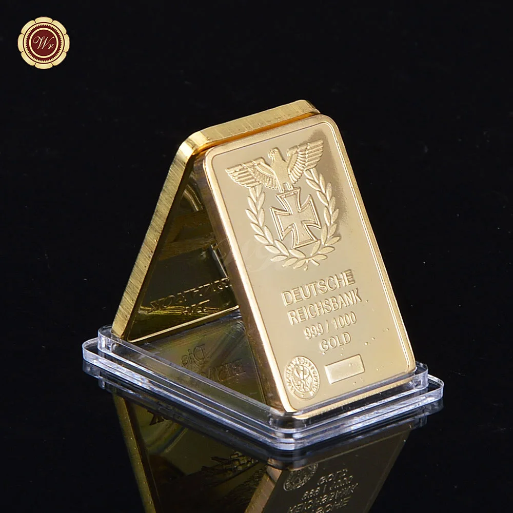Немецкая немецкая 24 каратная позолоченная искусственная копия Gold Bar Коллекция