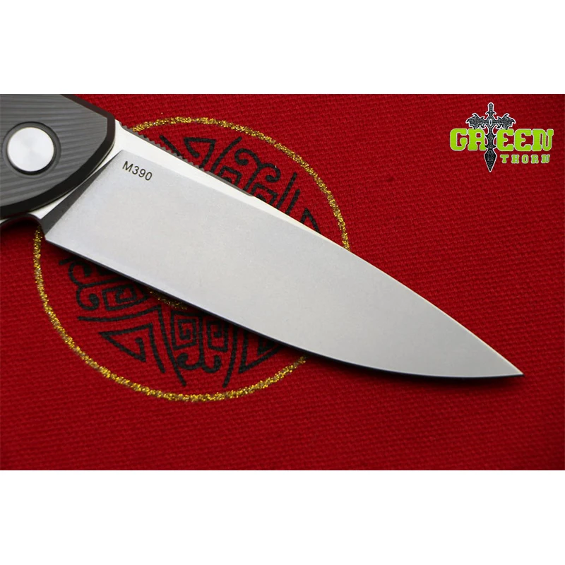 Складной нож THORN HATI F95 M390 CF + складной с титановой ручкой для кемпинга и