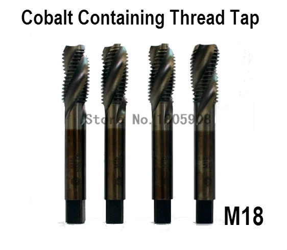 

Free Shipping 1PCS TG M18*2.5 cobalt high speed steel machine taps spiral fluted tap special stainless steel screw tap ,Thread T