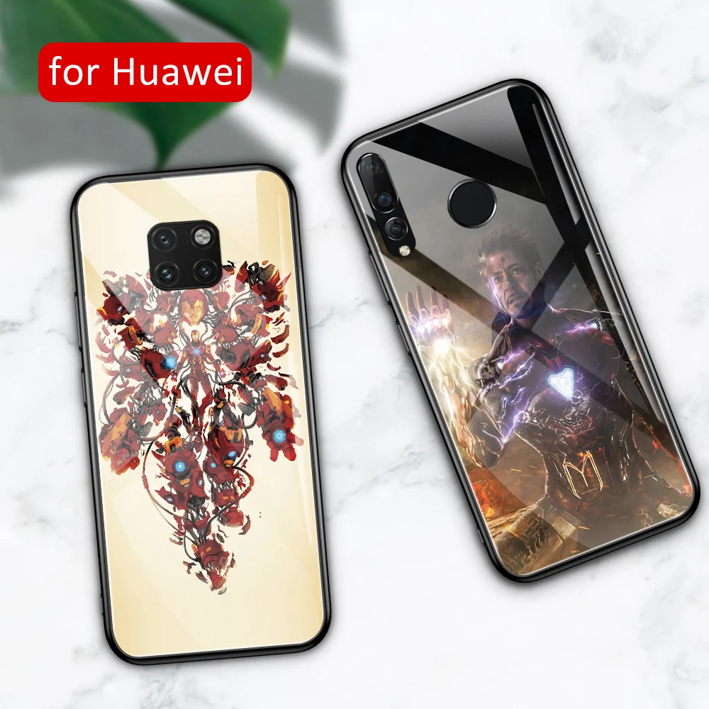 Для Huawei Y9 2019 стеклянный чехол Железный человек nova 3i для mate 9 10 20 pro 20x lite RS Nova 3 3e 4 4e |