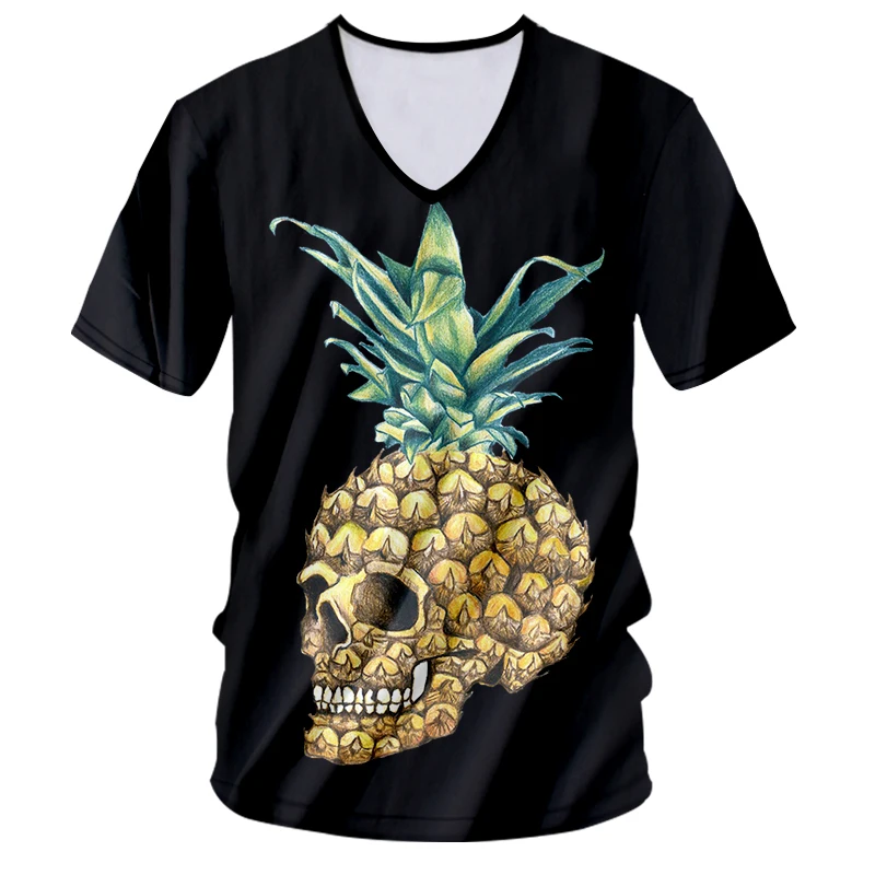 OGKB Сексуальная футболка с глубоким v образным вырезом черная новая Harajuku