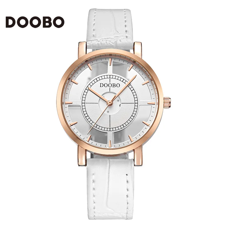 Watch Women DOOBO brand luxury Fashion Casual quartz Unique Stylish Hollow skeleton watches leather sport Lady wristwatches 2017 | Наручные