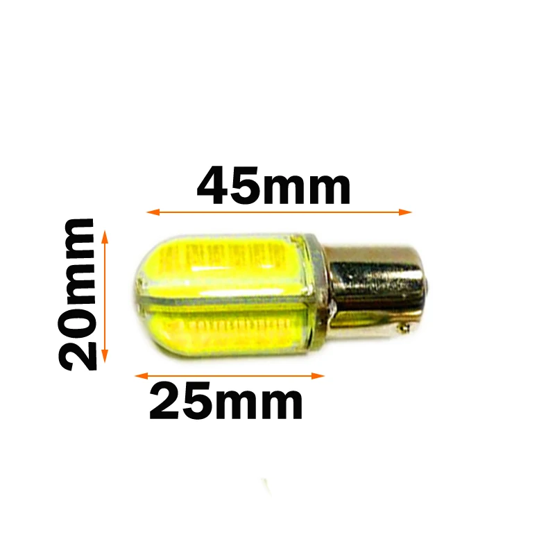 12V 3W 1157 BAY15D BAZ15D COB Светодиодный фонарь для автомобиля задний стоп-сигнал