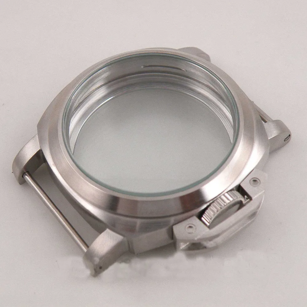 44mm Brushed stainless steel case hardened mineral glass fit 6497 6498 ST36 Molnija movement Watch Case | Наручные часы