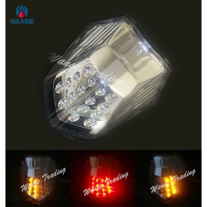 

waase Rear Tail Brake Turn Signals Integrated Led Light Clear For 2009 2010 2011 2012 2013 2014 2015 YAMAHA Diversion 600 XJ600