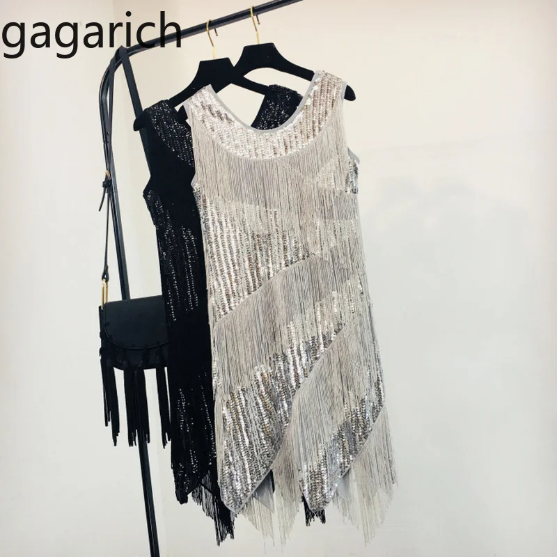 Женское платье без рукавов Gagarich Прозрачное средней длины с o образным вырезом