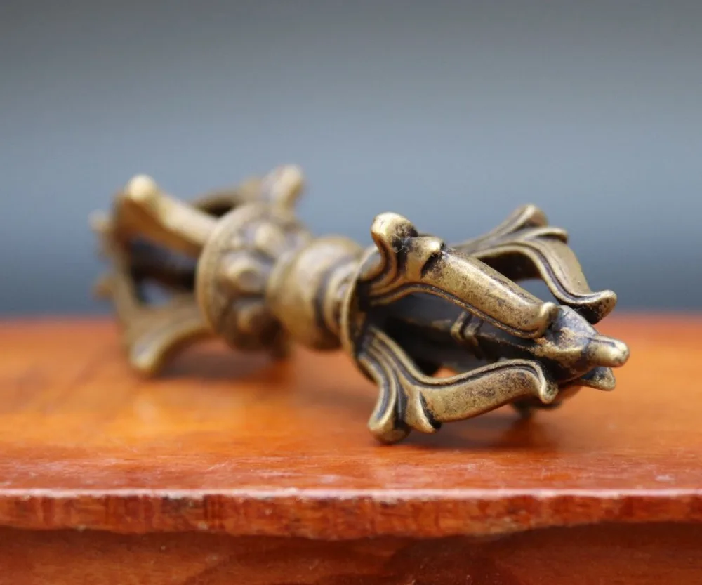9 см тибетская Чистая Бронзовая Phurpa Dorje Vajra-pestle Phurpa Pestle Vajra Talismans FaQi