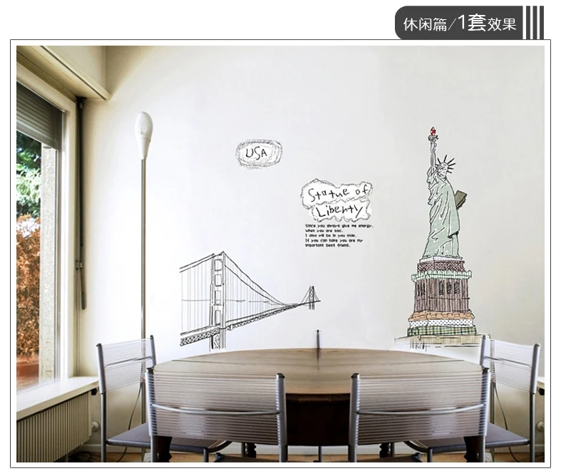 Фоторамка с изображением статуи Свободы искусства Эйфелевой башни настенные