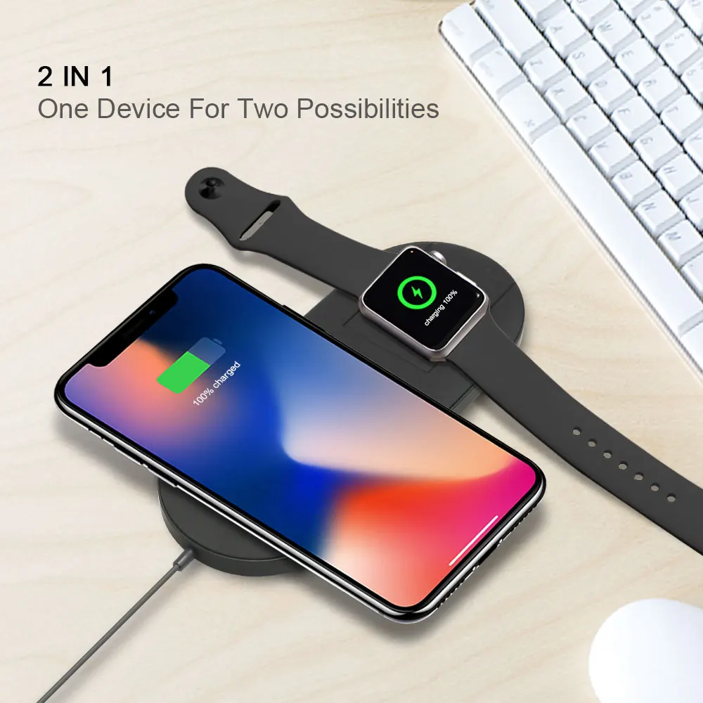 Магнитная Беспроводной Зарядное устройство для Apple Watch Series 1 2 3 Ци быстро Беспроводной зарядки для iPhone X 8 8 Plus для samsung GalaxyS9 S8 S7
