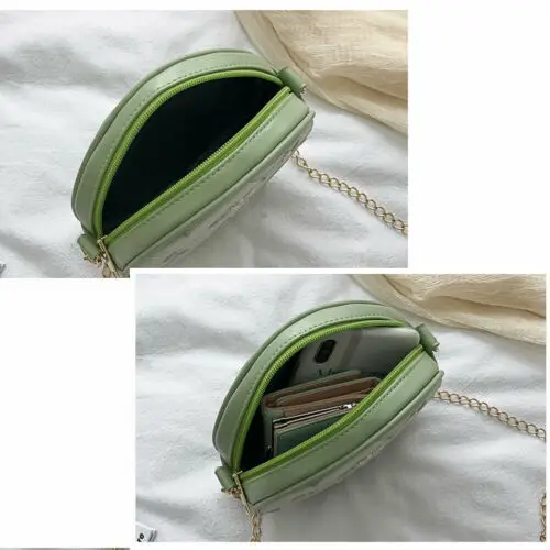 Женская модная маленькая круглая сумка с цветочным принтом на широком ремне