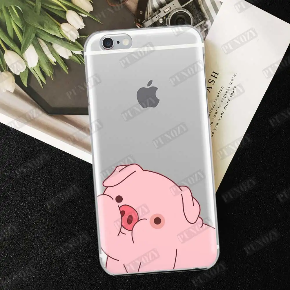 TPU A439 Милый чехол для телефона с рисунком из мультфильма Гравити Фолз Waddles the Pig Для iphone 11 pro X XR XS MAX 6 6S 8 7 Plus 5 5S SE 4 4S силиконовый чехол из ТПУ - Цвет: TPU A439
