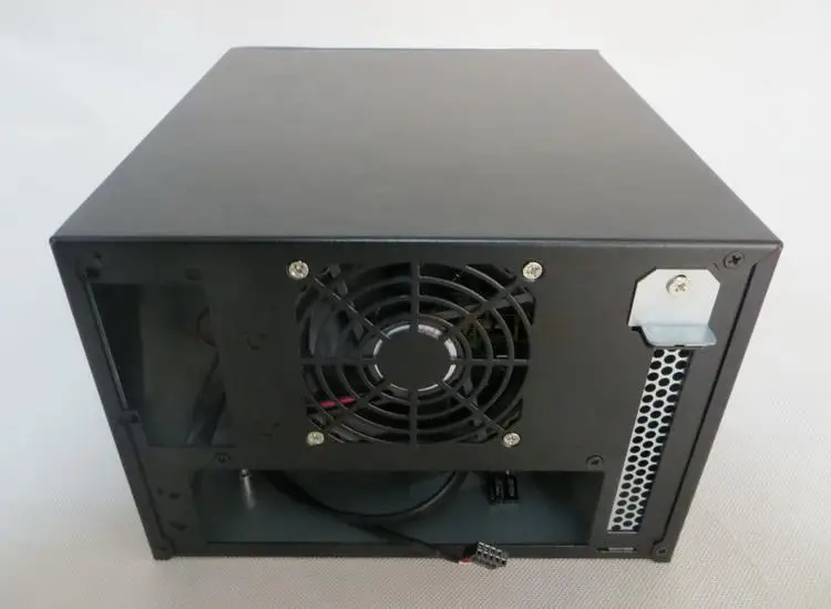Серверный корпус NAS малое хранилище 2-bay ITX алюминиевая панель NVR чехол для
