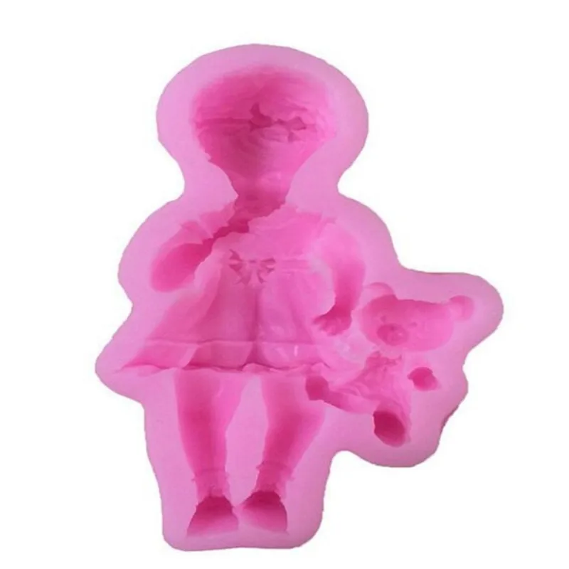 4YANG Sugarcraft мультфильм девочка/мальчик Bayby силиконовые формы помадка украшения