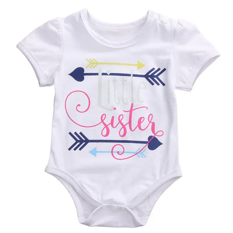 Для маленьких девочек Корректирующие боди для женщин Little Sister печати хлопок