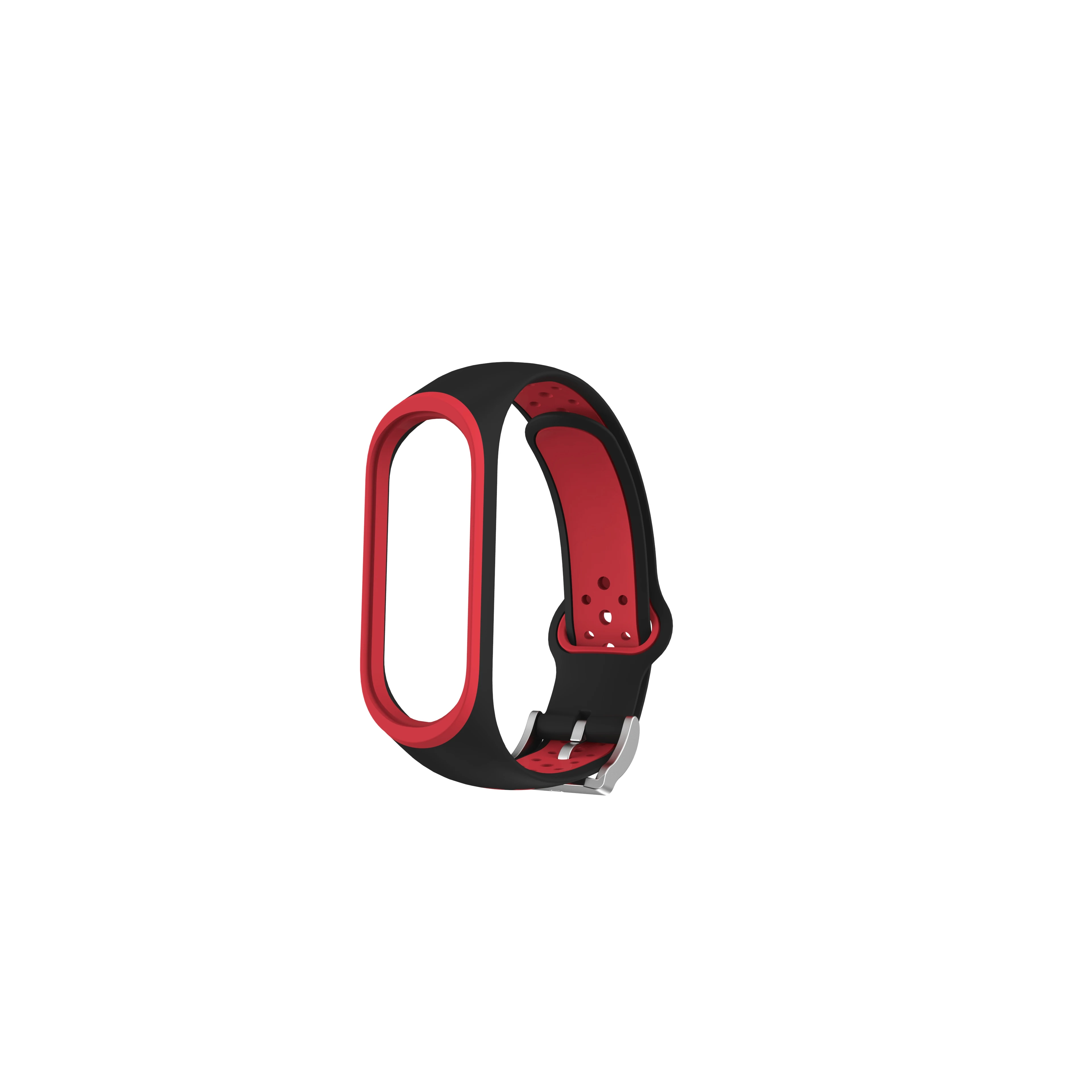 Black Red Для Xiaomi mi Band 4 ремешок Смарт аксессуары Замена водонепроницаемый двойной цвет силиконовый браслет для mi Band 4 NFC ремешок - Цвет: Black Red