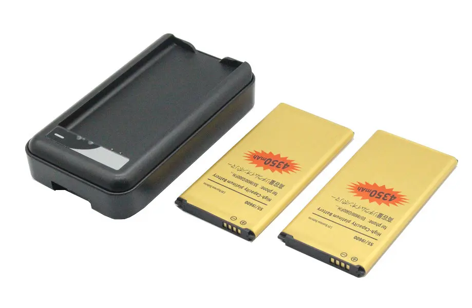 2x4350 мА/ч EB BG900BBE BG900BBC золото замена батарея + зарядное устройство для Samsung Galaxy S5 SV