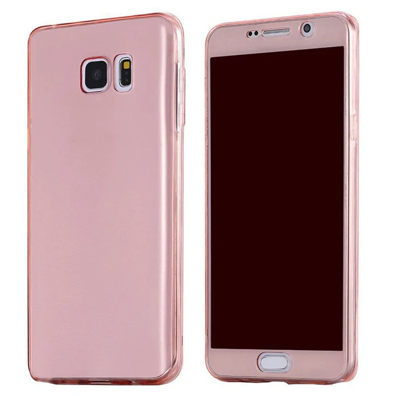 Rose Gold 360 градусов полный чехол для samsung Galaxy J4 J6 J8 Plus J2pro J3 J5 J7 Prime прозрачный мягкий ТПУ чехол для телефона Etui - Цвет: Rose Gold